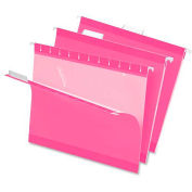 Pendaflex Reinforced Hanging Folders, 1/5 Tab, Letter, Pink, 25/Box