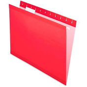 Pendaflex Reinforced Hanging Folders, 1/5 Tab, Letter, Red, 25/Box