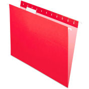 Pendaflex Hanging File Folders, 1/5 Tab, Letter, Red, 25/Box
