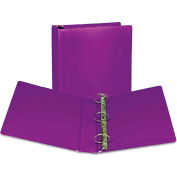 Samsill Fashion View Binder, Round Ring, 11 x 8-1/2, 2" Capacity, Purple, 2/Pack