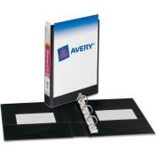 Avery Durable View Binder with Round Rings, 5 1/2 x 8 1/2, 1", Black
