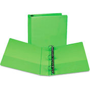 Samsill Fashion View Binder, Round Ring, 11 x 8-1/2, 2" Capacity, Lime, 2/Pack