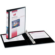 Avery Durable View Binder with Round Rings, 5 1/2 x 8 1/2, 1/2", Black