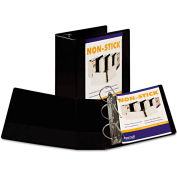 Samsill Nonstick D-Ring View Binder, 11 x 8-1/2, 5" Capacity, Black