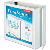 Cardinal FreeStand Easy Open Binder with Locking Slant-D Shape Ring, 4" White
