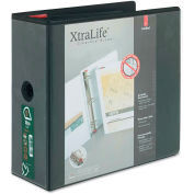 Cardinal XtraLife ClearVue Non-Stick Locking Slant-D Ring Binder, 5", Black