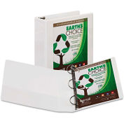 Samsill Earth's Choice Biodegradable Angle-D Ring View Binder, 3" Capacity, White
