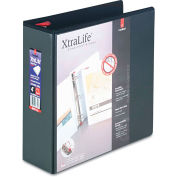 Cardinal XtraLife ClearVue Non-Stick Locking Slant-D Ring Binder, 4", Black