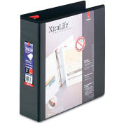 Cardinal XtraLife ClearVue Non-Stick Locking Slant-D Ring Binder, 3", Black