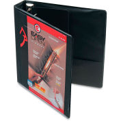 Cardinal Easy Open ClearVue Locking Slant-D Ring Binder, 1-1/2", Black