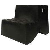 2 Step Plastic Step Stand, 18-1/4"W x 24-1/2"D x 19-1/2"H, Black