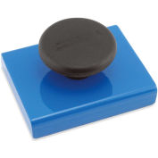 Master Magnetics Ceramic Rectangular Base Magnets HMKS-E with Knob 45 Lbs. Blue Powder Coat