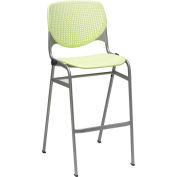 2300 Series 46"H Poly Stack Stool Chair with Perforated Back Lime Green