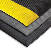 NOTRAX Razorback Anti-Fatigue Mat with Dyna-Shield Coating - 3x4' - Black/yellow border