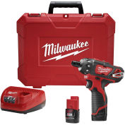 Milwaukee M12 1/4" Hex 2-Speed Screwdriver Kit, 2406-22