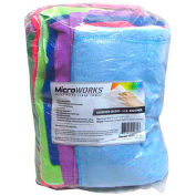 Microworks Microfiber Towels, Assorted 2lb. Bulk Bag