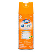 Clorox 4-in-One Disinfectant & Sanitizer Citrus, 14oz, One Aerosol Can, CLO31043