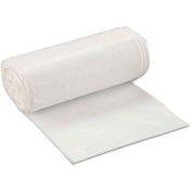 Inteplast Group Low Density Can Liner 16 Gallon 0.50 Mil, White 50 Bag/Roll 10 Roll/Box-IBSSL2432XHW