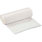 Inteplast Group Low Density Can Liner 30 Gallon 0.80 Mil, White 25 Bags/Roll 8/Box, IBSSL3036XHW