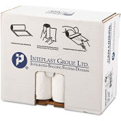 Inteplast Group Low Density Can Liner 30 Gallon 0.70 Mil, White 25 Bags/Roll 8/Box, IBSSL3036XHW2