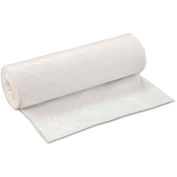 Inteplast Group Low Density Can Liner 45 Gallon 0.80 Mil, White 25 Bags/Roll 4/Box, IBSSL4046XHW