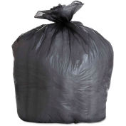 Boardwalk High-Density Can Liners, 56 gal, 43" x 47", Black, 25 Bags/Roll, 6 Rolls/Case