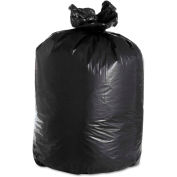 Boardwalk Super X-Heavy Grade Can Liners 60 Gallon 2.40 Mil, Black 10 Bags/Roll 10/Box -BWK526