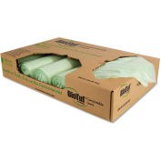 Heritage Biotuf Compostable Can Liners 48 Gallon 1.00 Mil, Green 100 Bags/Box, HERY8448YER01