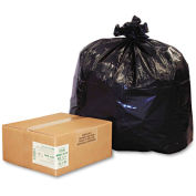 Earthsense Commercial Recycled Can Liners 40-45 Gallon 2.00 Mil, Black 100 Bags/Box-WBIRNW4620