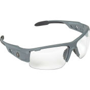 Ergodyne® Skullerz® Dagr Safety Glasses, Clear Lens, Matte Gray Frame