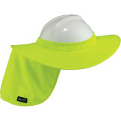 Chill-Its 6660 Hard Hat Brim with Shade, Lime, One Size