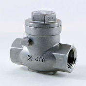 1/2 In. 316 Swing Check Valve, 200 PSI, Stainless Steel