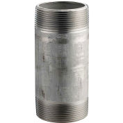 1" x 5-1/2" 304 Pipe Nipple, 16168 PSI, Sch. 40, Domestic, Stainless Steel