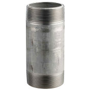 1" x 5" 304 Stainless Steel Pipe Nipple, 16168 PSI, Sch. 40 - Pkg Qty 25