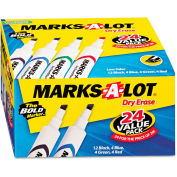 Avery® Marks-A-Lot Desk Style Dry Erase Markers, Chisel Tip, Assorted, 24/Pack