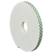 Double Sided Foam Tape 1/2" x 5 Yds 1/4" Thick Natural - 3M 4004