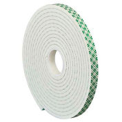 Double Sided Foam Tape 1" x 5 Yds 1/4" Thick Natural - 3M 4004