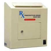 Protex Prescription Drop Box, 6-5/8"W x 14-1/8"D x 15-3/4"H, Beige