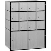 Salsbury Industries Aluminum Mailbox, 23-1/2"W x 15-1/2"D x 30"H, 14 Doors, Standard System