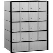 Salsbury Industries Aluminum Mailbox, 23-1/2"W x 15-1/2"D x 30"H, 18 Doors, Standard System