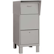 Salsbury Industries Courier And Collection Box, Gray, Private Access