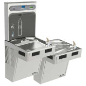 Elkay EZH2O Water Bottle Refilling Station, Bi-Level, Non Refrigerated, Filtered, Stainless Steel