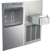 Elkay Water Bottle Refilling Station w/Soft Sides Single Fountain, Refrigerated, Stainless Steel