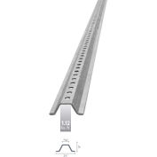 Tapco U-Channel Sign Post, 6'L, Galvanized Post, Holes Go 30" Down Post