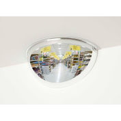 180-Degree Steel Half Dome Mirror - Indoor, 12" Diameter