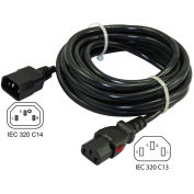 10-Amp, IEC C14 to Locking IEC C13 With Push Lock, 15-Feet