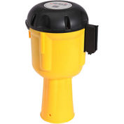 Queue Solutions ConePro 600 Yellow Traffic Cone Mount Retracting Belt 30' Authorized Access Only