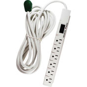 6-Outlet Surge Protector - 1200 Joules - 15ft Cord - White
