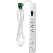 7-Outlet Surge Protector - 1200 Joules - EMI/RFI - 6ft Cord - White