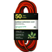 12/3 SJTW-A 50' Extension Cord - Lighted Ends - Orange/Green